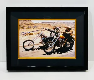 ' EASY RIDER ' PHOTOGRAPH HAND-SIGNED BY PETER FONDA AND DENNIS HOPPER