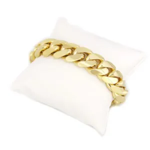 12mm 10K Gold Cuban Link - Premium Handmade Luxury Bracelet