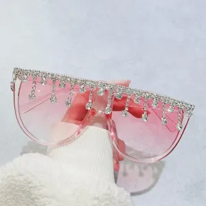 2021 Vintage Fashion Luxury Brand Designer Diamond Sunglasses Women Crystal Rhinestone Frame Sun Glasses For Female Ladies UV400