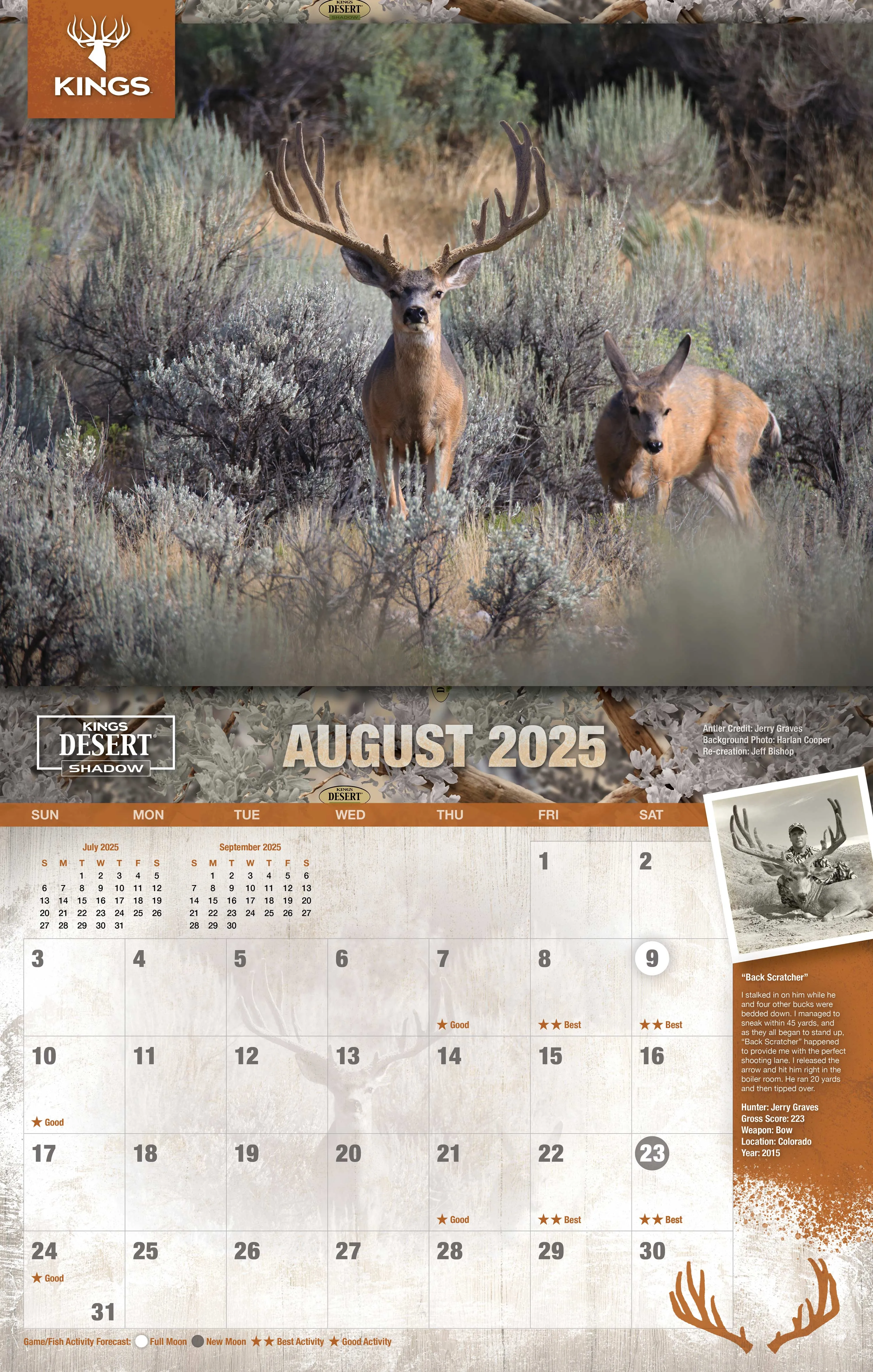 2025 Kings Mule Deer Calendar