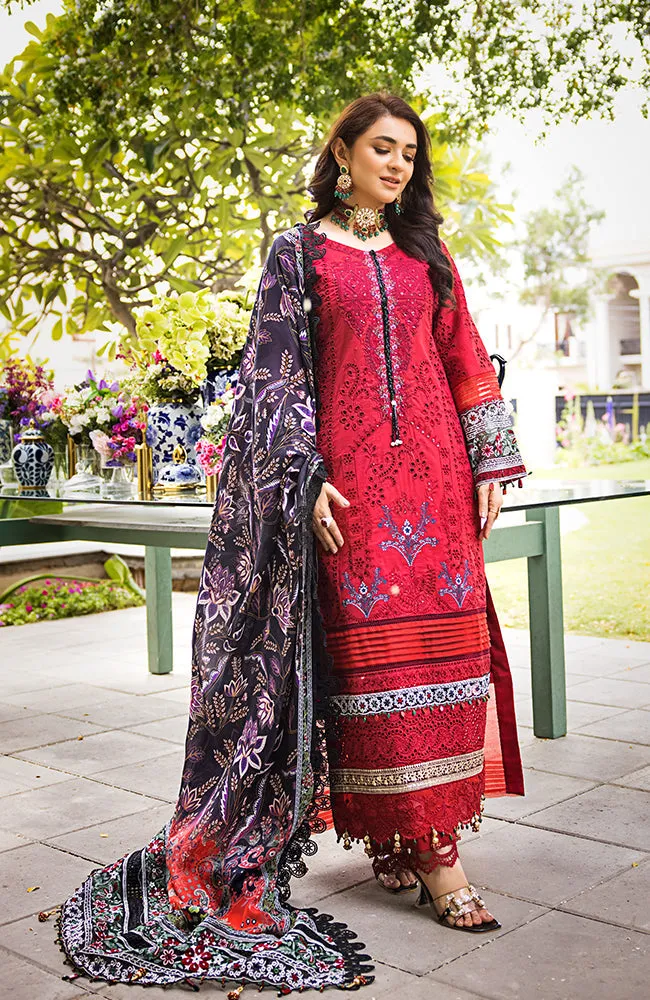3 Piece Unstitched Luxury Embroidered Lawn-MLL-23-10  | Alzohaib Mahiymaan Luxury Lawn Eid Collection23