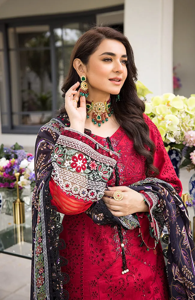 3 Piece Unstitched Luxury Embroidered Lawn-MLL-23-10  | Alzohaib Mahiymaan Luxury Lawn Eid Collection23