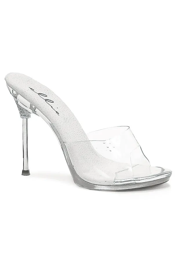 4.5 Metallic Heel Clear Mule.