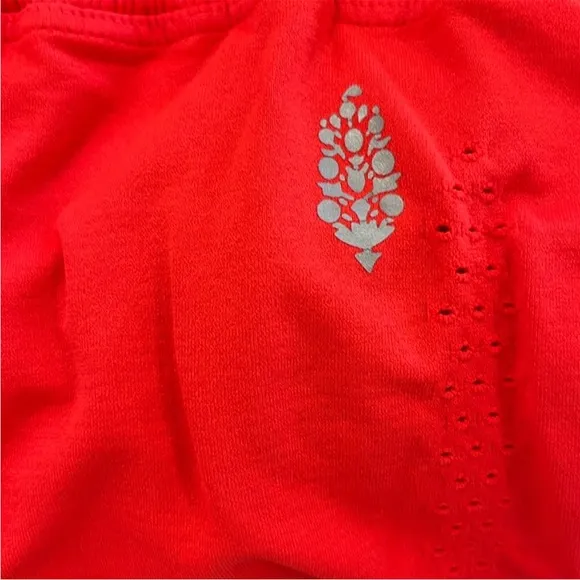 538. FREE PEOPLE Good Karma High-Waisted Shorts in Tomato red Sz Xs/S NWOT $50