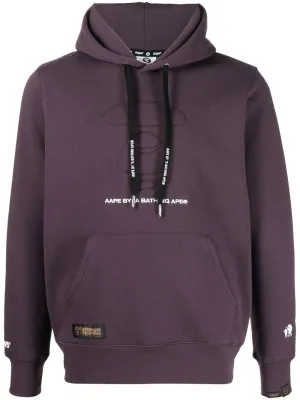 AAPE BY *A BATHING APE® logo-embossed drawstring hoodie