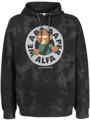 AAPE BY *A BATHING APE® logo motif print hoodie