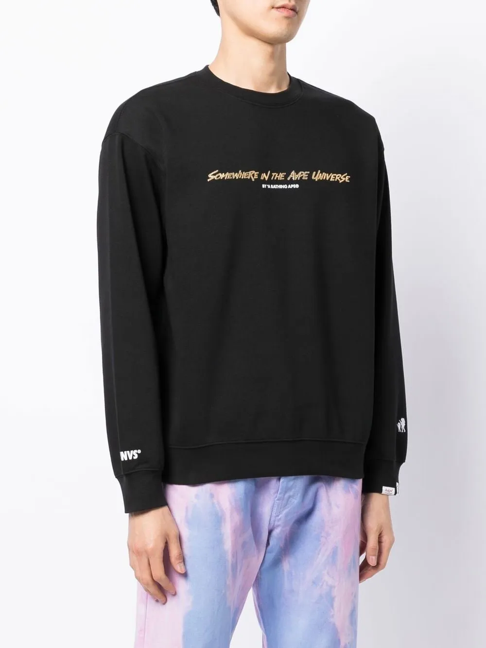 AAPE BY *A BATHING APE® metallic text-print hoodie