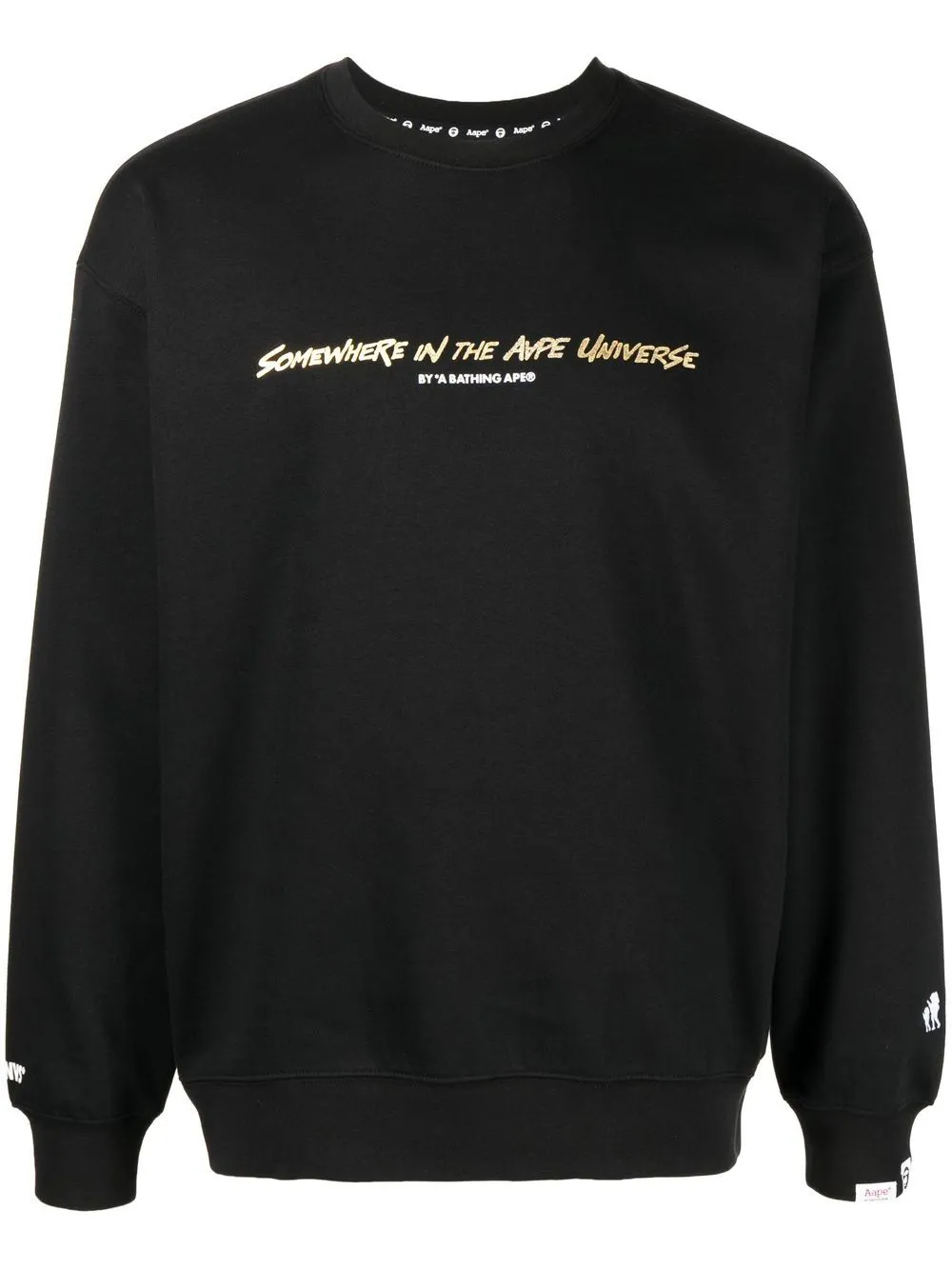 AAPE BY *A BATHING APE® metallic text-print hoodie