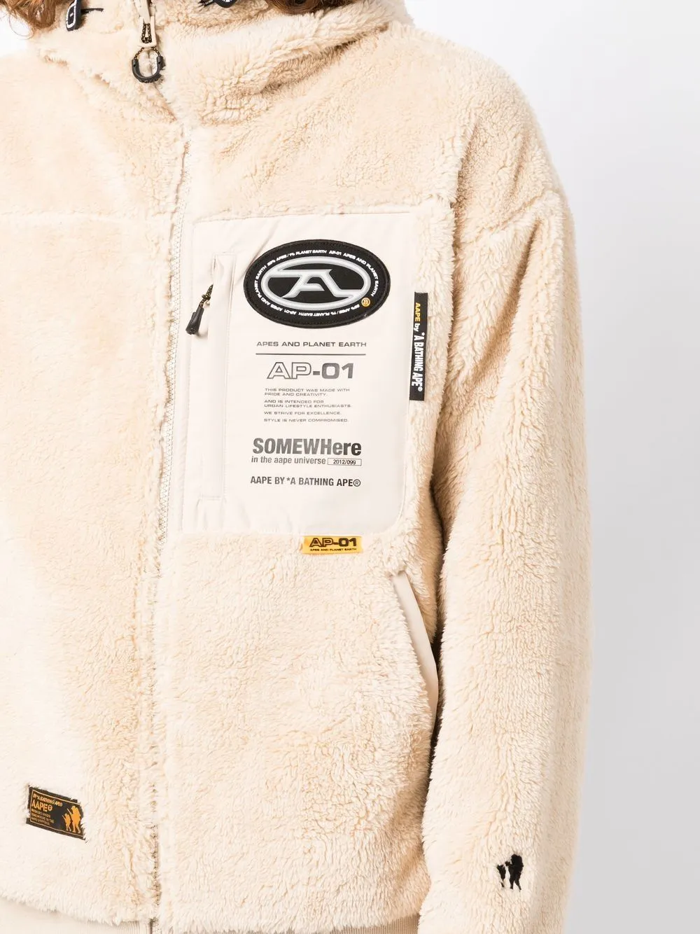 AAPE BY *A BATHING APE® panelled zip-up hoodie