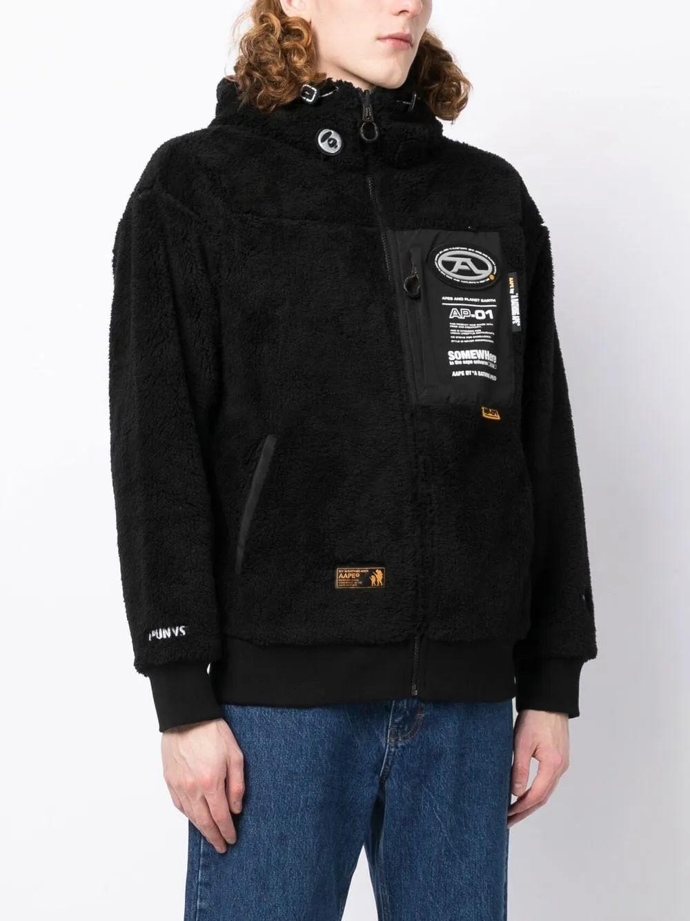 AAPE BY *A BATHING APE® reversible logo-patch hoodie