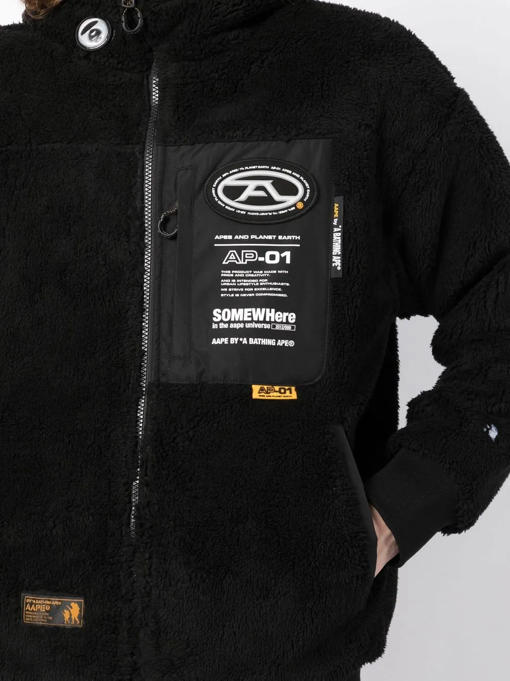 AAPE BY *A BATHING APE® reversible logo-patch hoodie