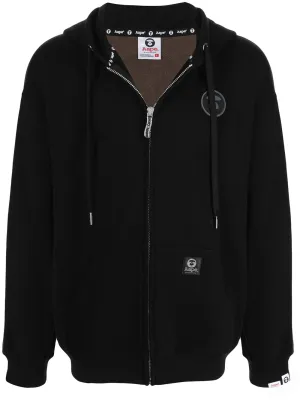 AAPE BY *A BATHING APE® studded-logo zipped hoodie