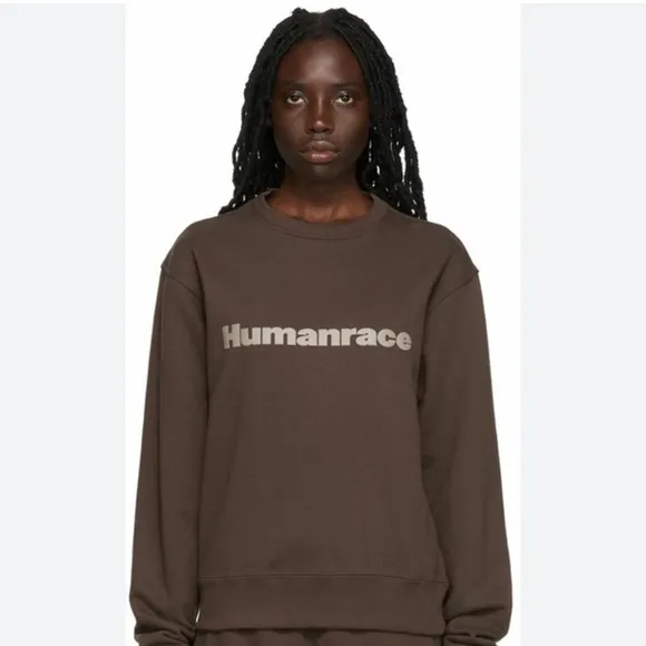 adidas x Humanrace by Pharrell Williams Brown Humanrace Basics T-Shirt Mens
