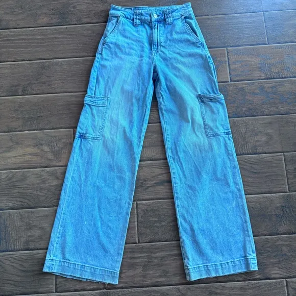 AE Low-Rise Baggy Wide-Leg Jean Size 0