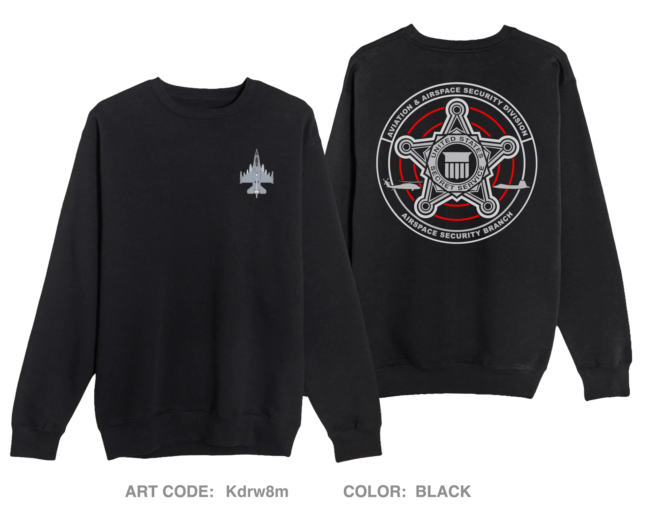 Airspace Security Branch Comfort Unisex Crewneck Sweatshirt - Kdrw8m