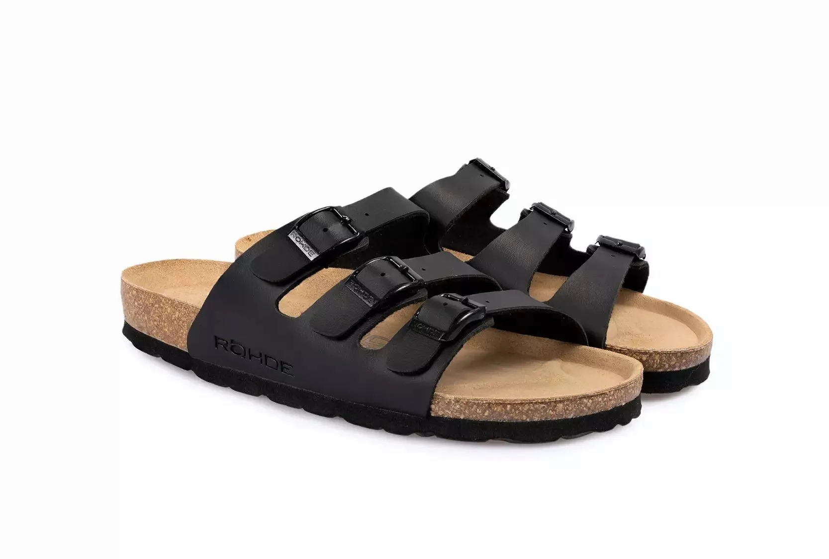 'Alba' women's slide sandal - black