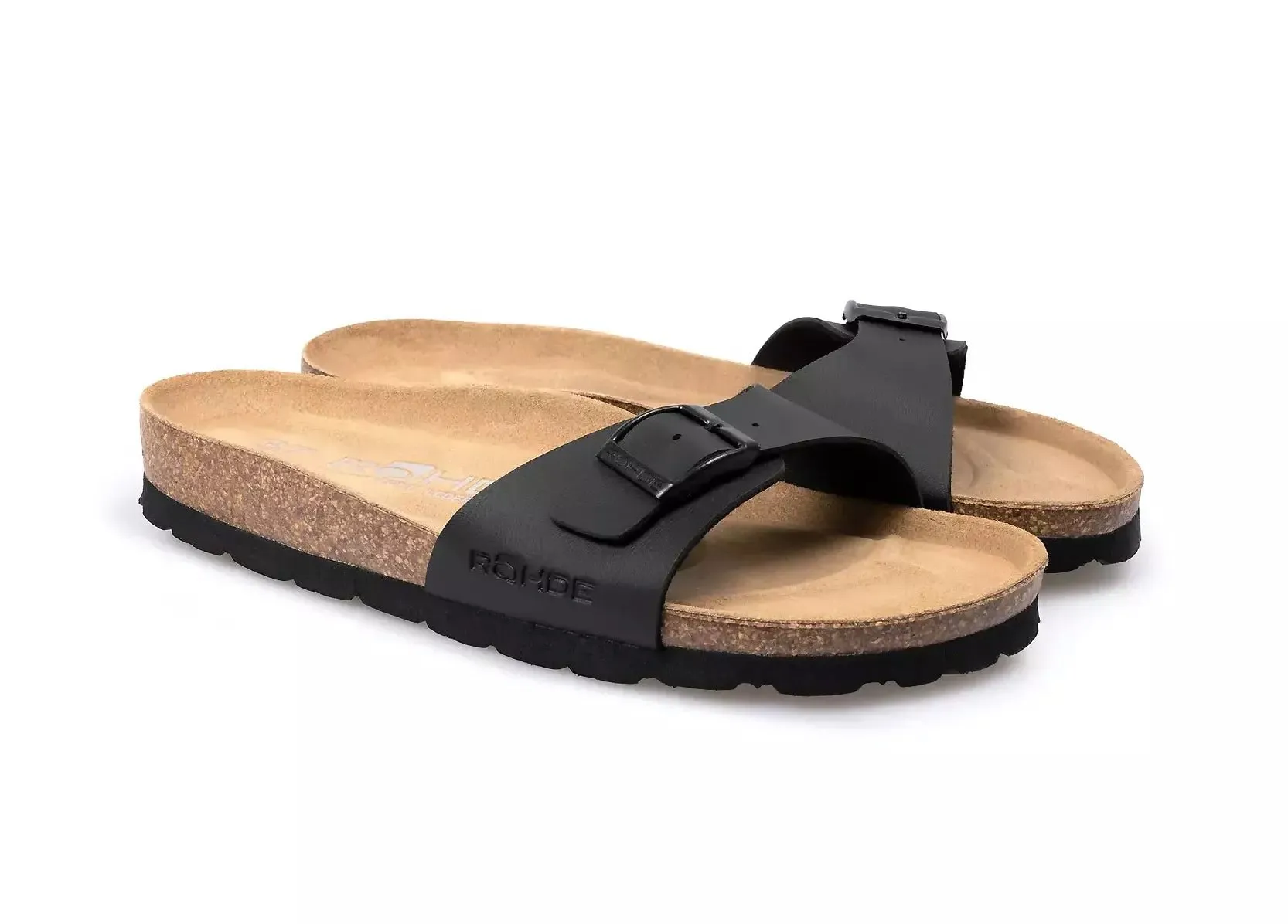 'Alba' women's slide sandal - black