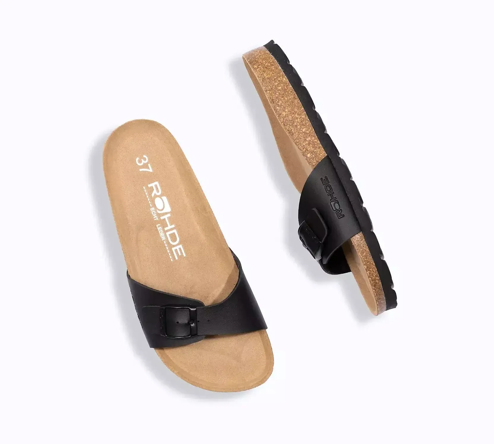 'Alba' women's slide sandal - black