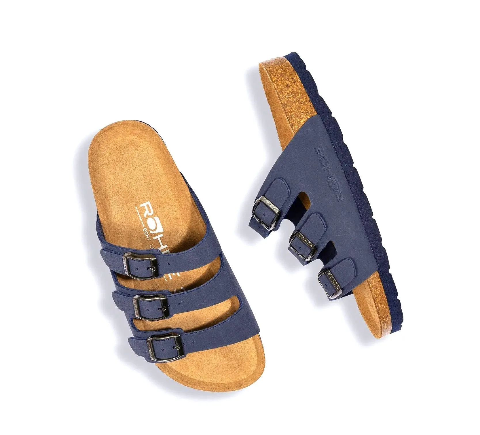 'Alba' women's slide sandal - blue