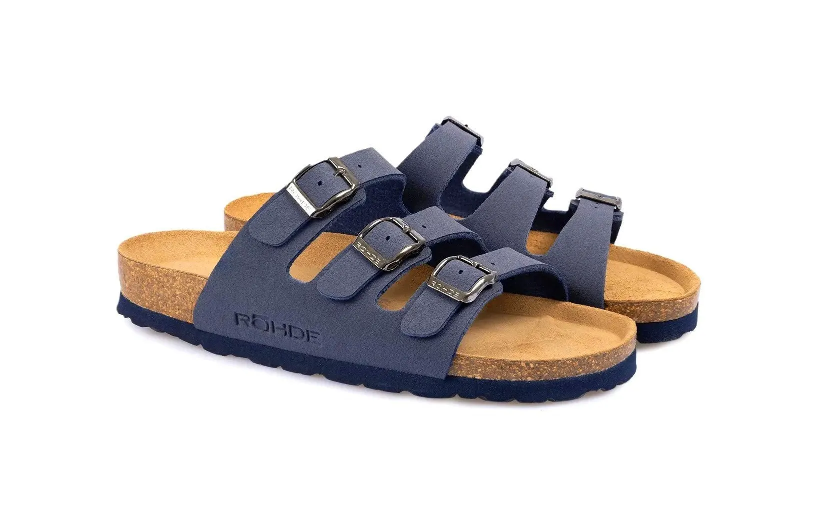 'Alba' women's slide sandal - blue