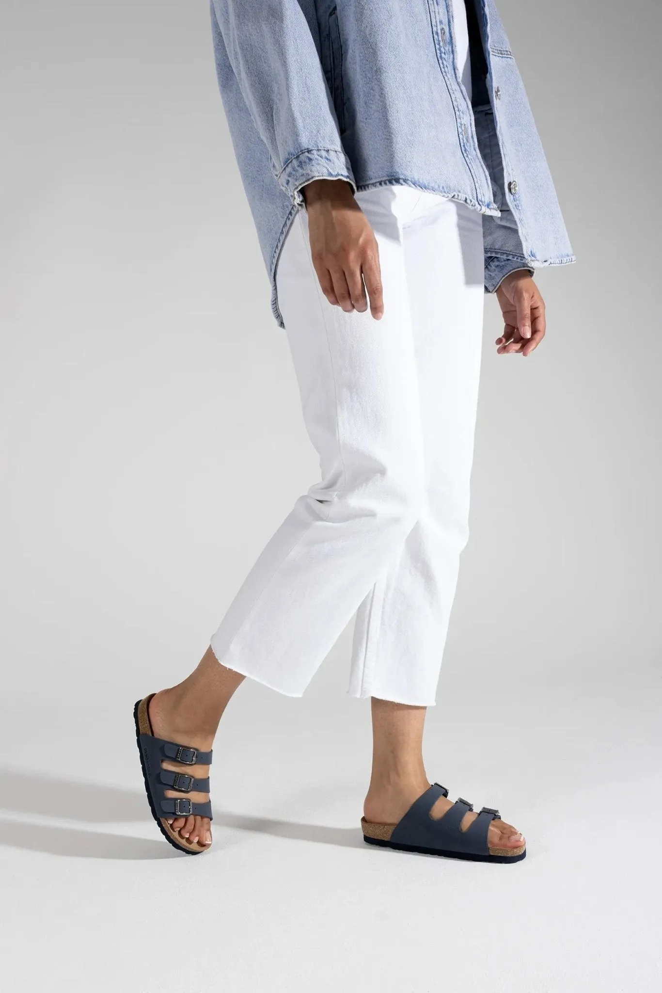'Alba' women's slide sandal - blue