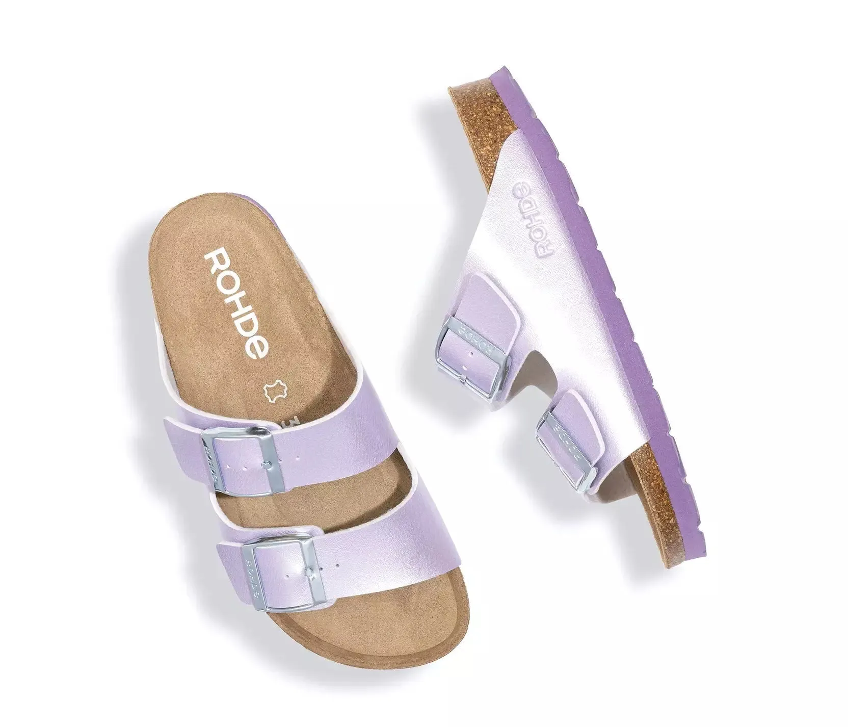 'Alba' women's slide sandal - pink patent