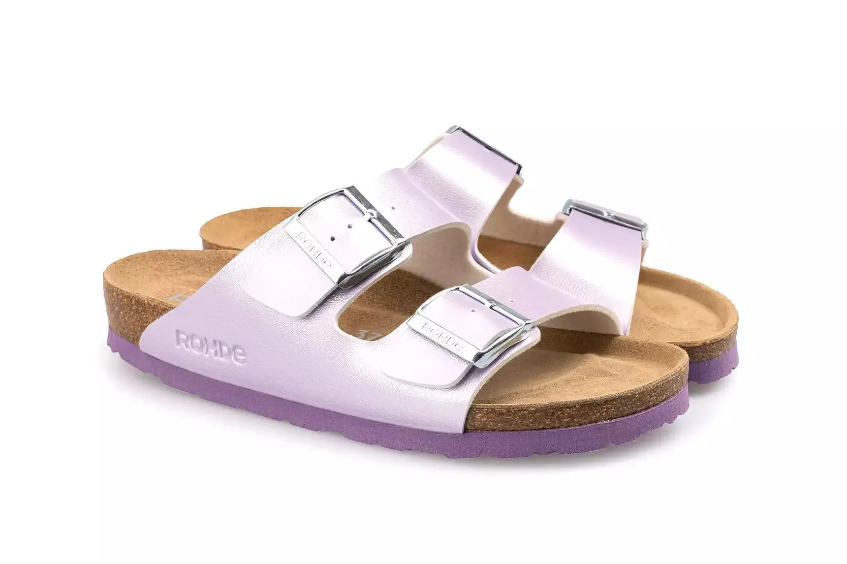 'Alba' women's slide sandal - pink patent