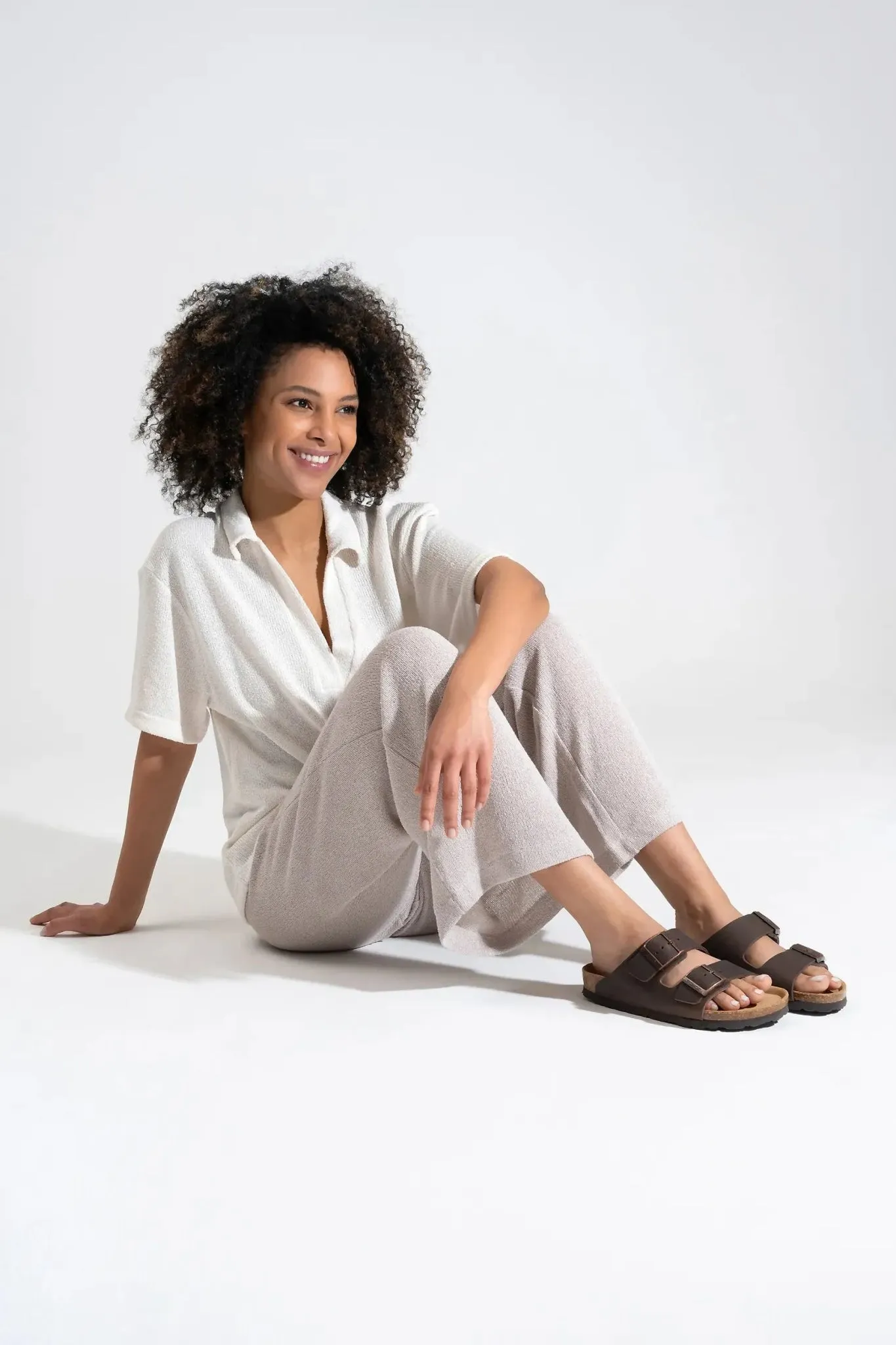 'Alba' women's slide slsandal - brown