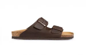 'Alba' women's slide slsandal - brown