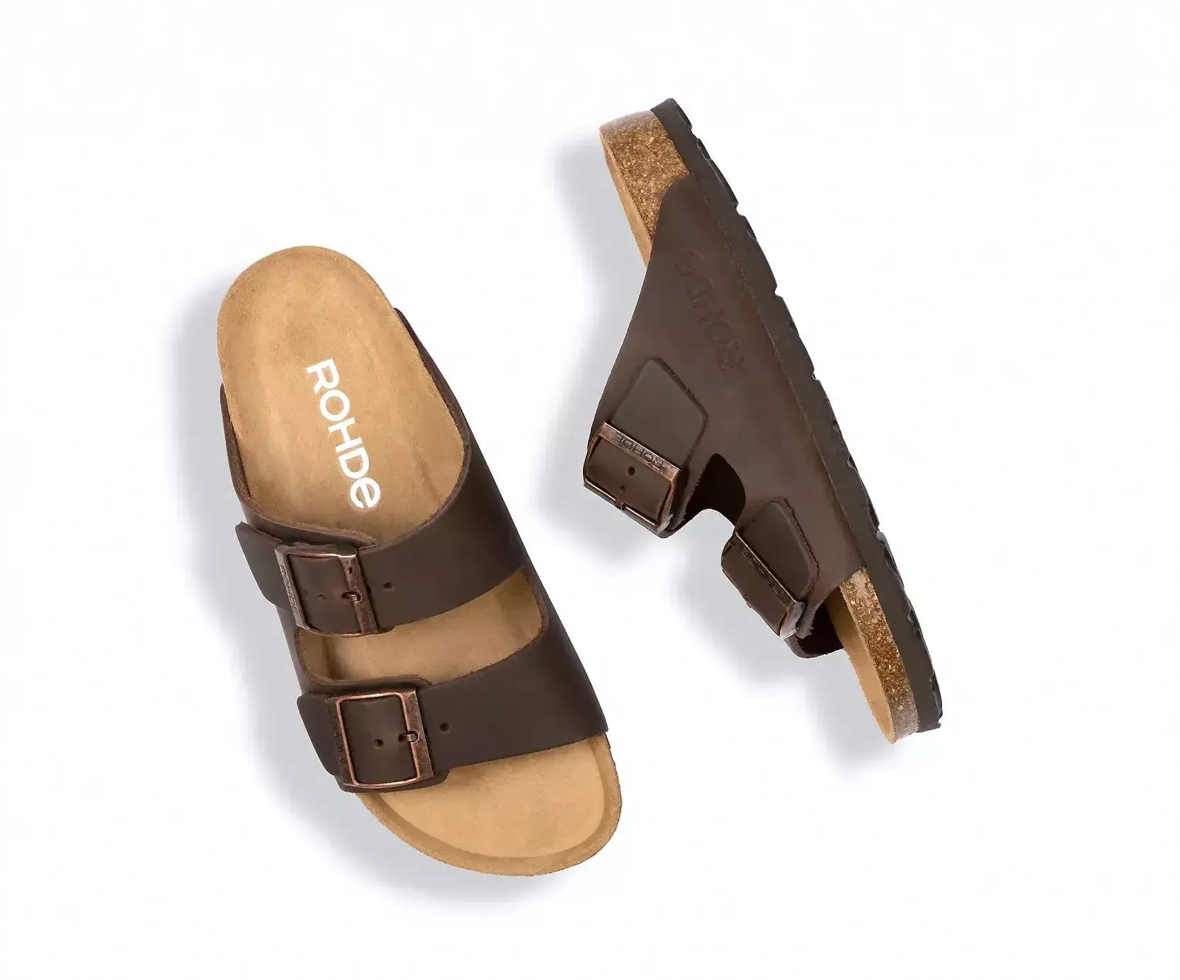 'Alba' women's slide slsandal - brown