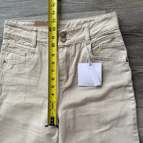 Amaryllis The Laguna 100% Cotton Mid Rise Slit Leg Tan Jean Size 2