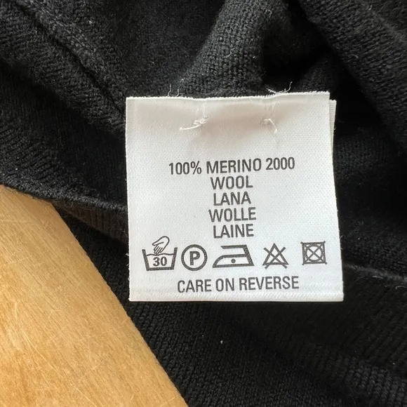 BALLANTYNE MERINO WOOL 2000 POLO SWEATER WOMENS 4 LUXURY PREPPY CLASSIC BLACK