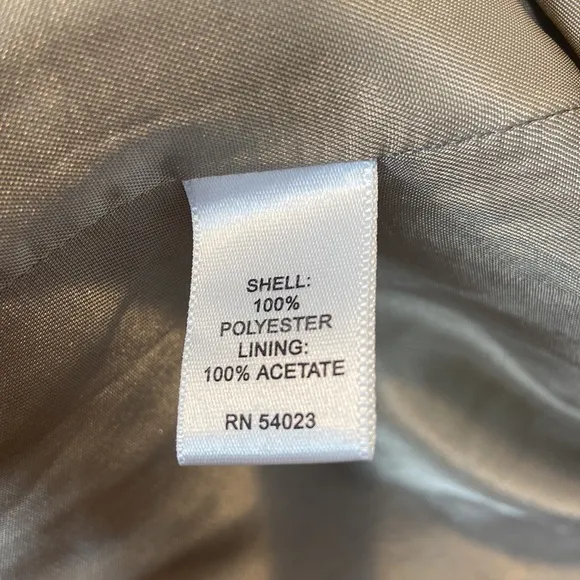 Banana Republic Olive Tan Cream Plaid Trench Rain Coat Size S