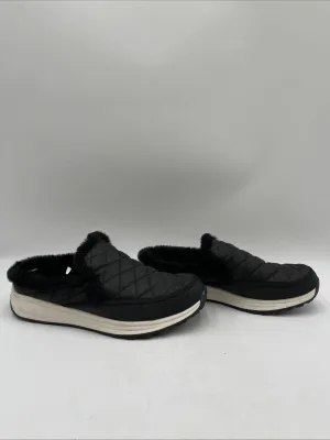 Baretraps Gemma Women's Faux Fur Leather Clogs Black Size 7.5M - Very Good