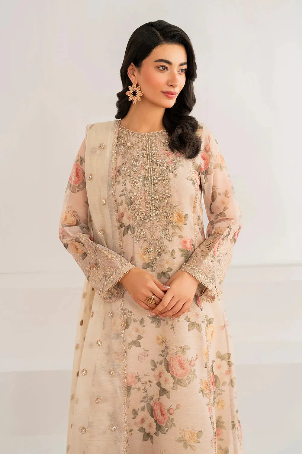 Baroque Luxury Lawn Unstitched Embroidered Collection SF-691