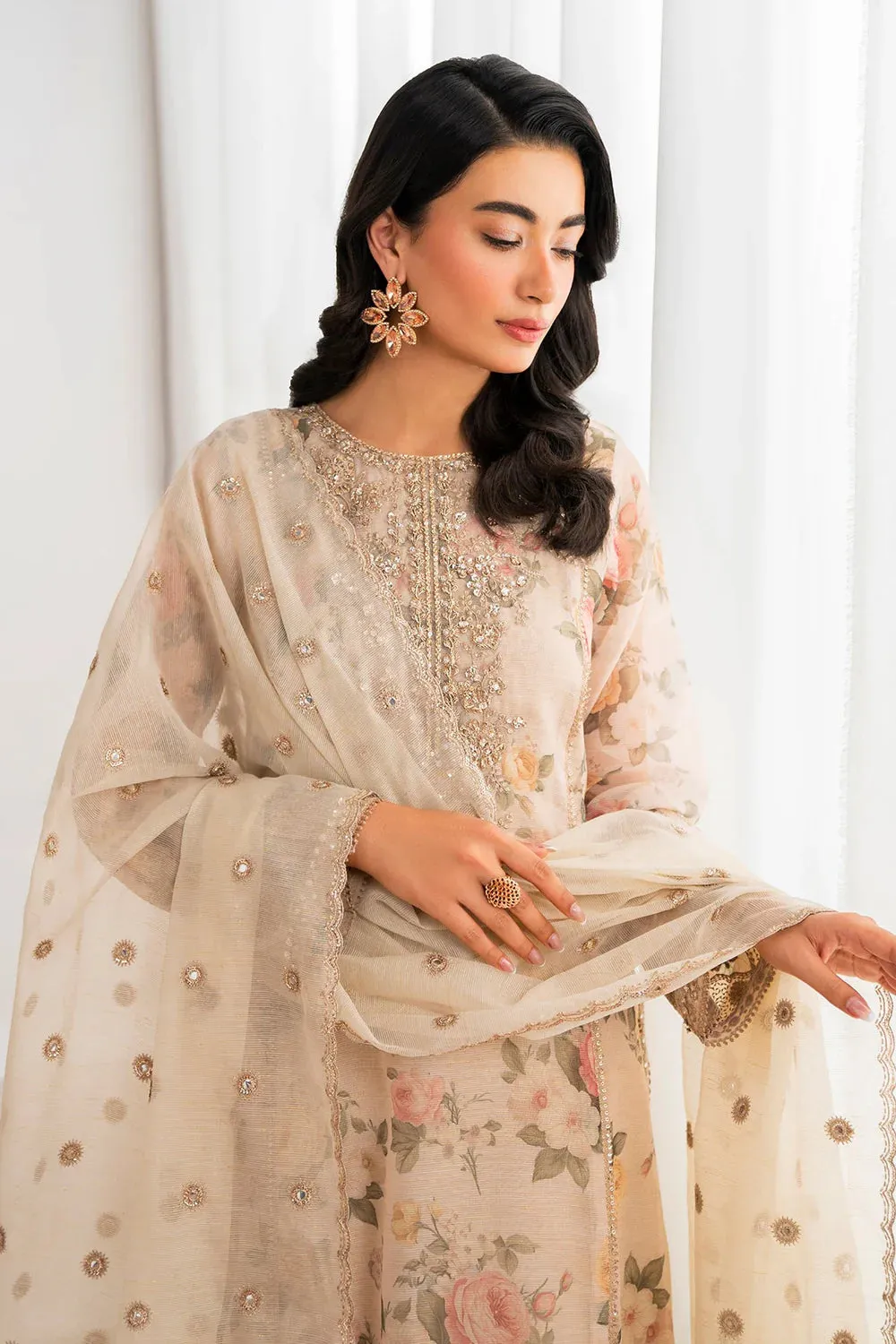 Baroque Luxury Lawn Unstitched Embroidered Collection SF-691