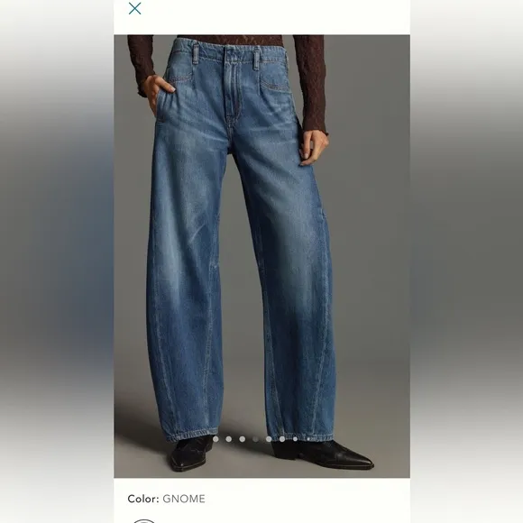 Barrel leg mid rise jeans