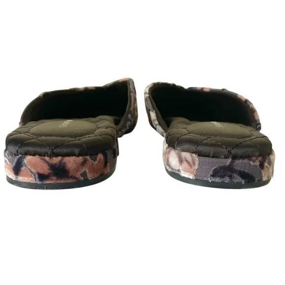 Birdies The Swan Cherry Blossom Pointed Toe Mule Grey Floral Slip on Size 7.5‎