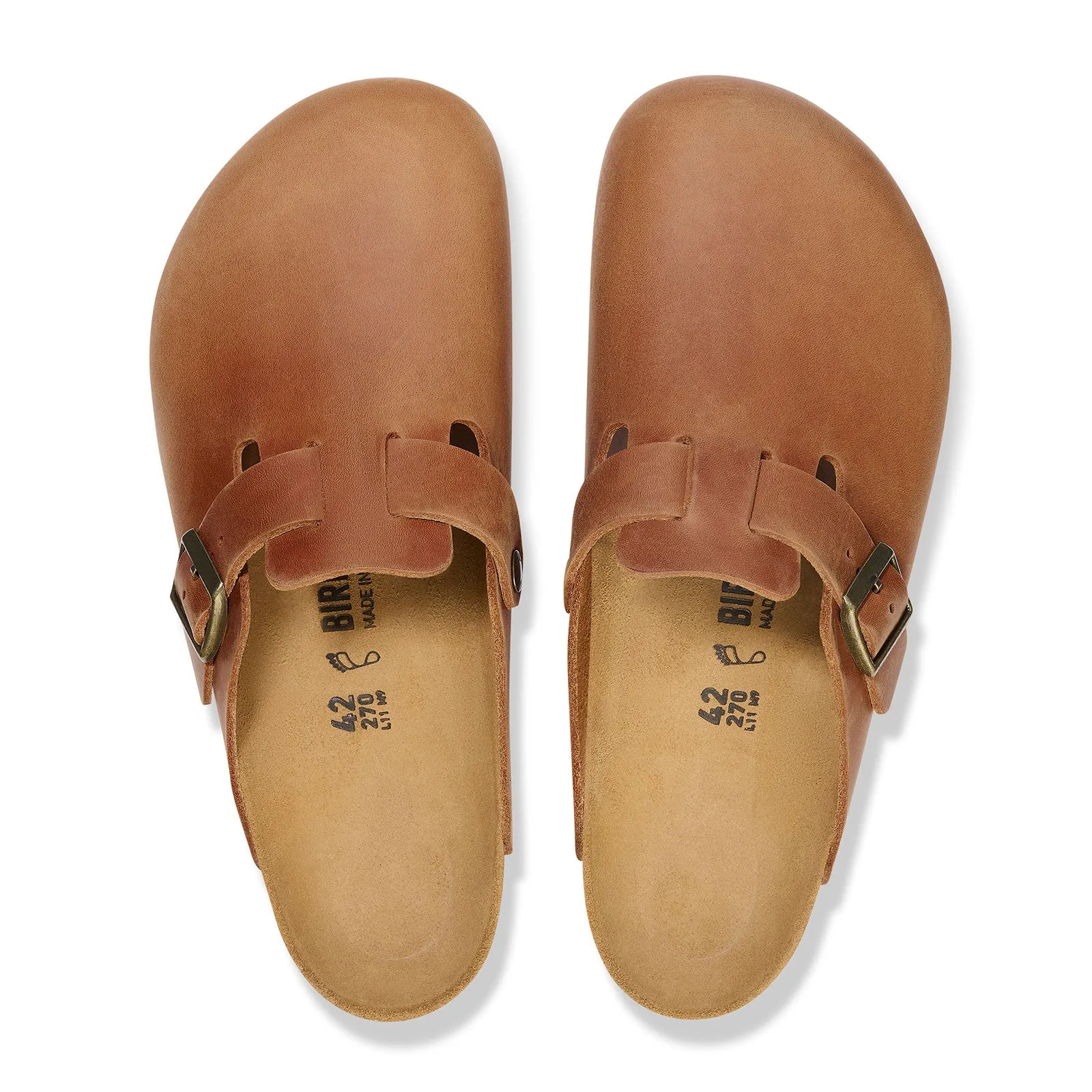 Birkenstock Boston Clog (Men) - Cognac Oiled Leather