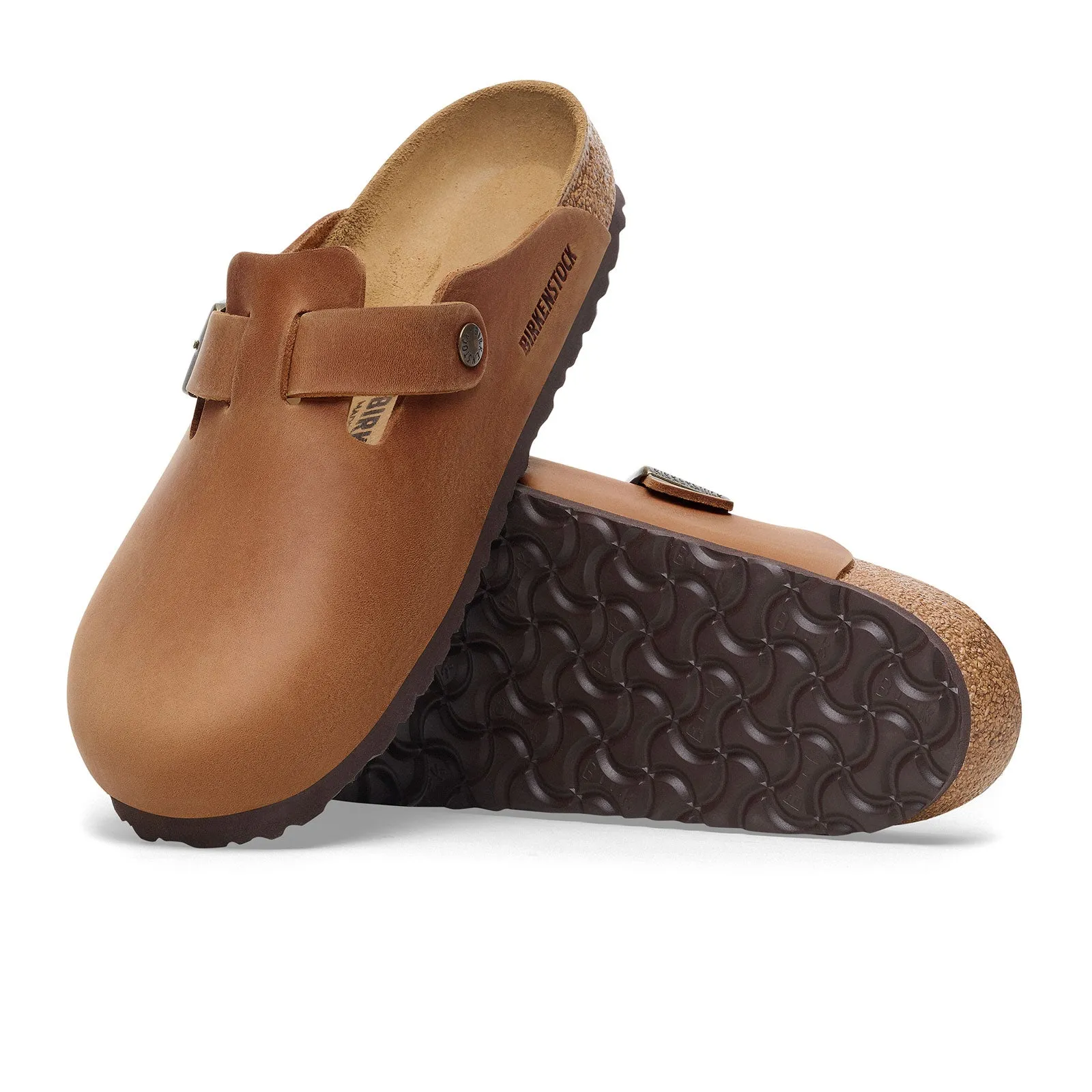 Birkenstock Boston Clog (Men) - Cognac Oiled Leather