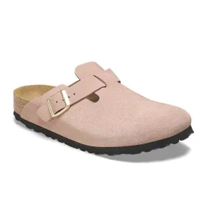 Birkenstock Boston Narrow Clog (Women) - Light Rose Suede