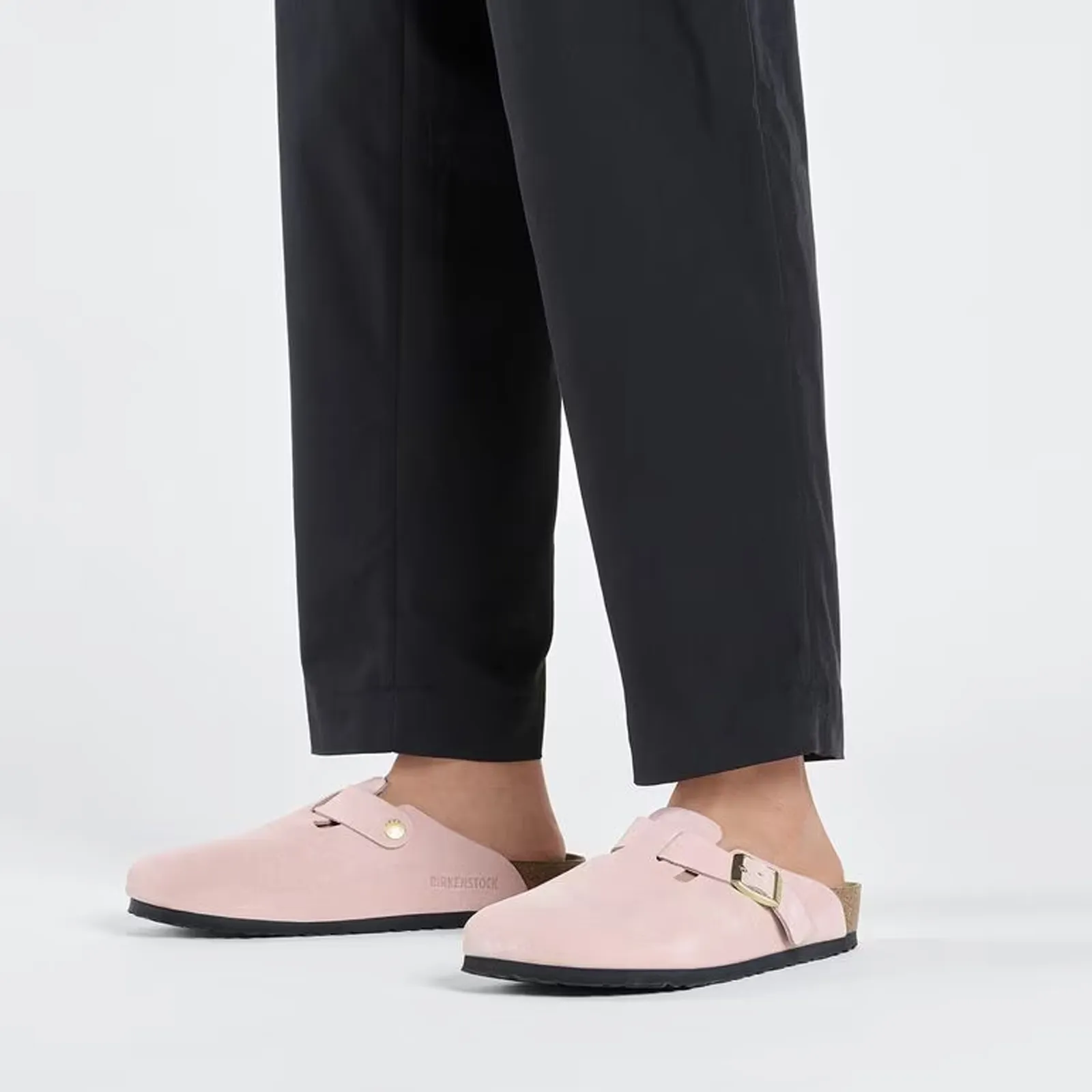 Birkenstock Boston Narrow Clog (Women) - Light Rose Suede