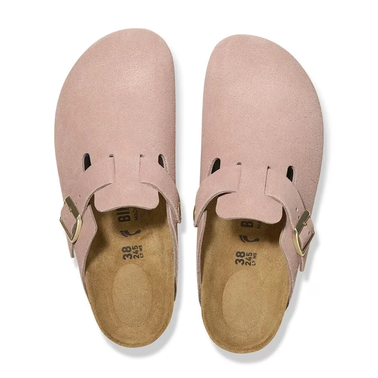Birkenstock Boston Narrow Clog (Women) - Light Rose Suede