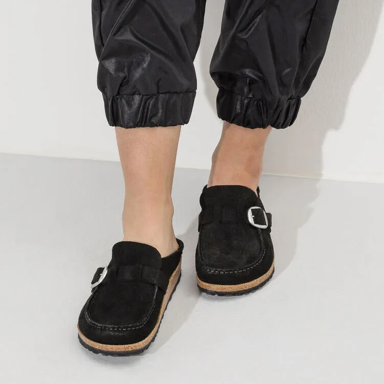 BIRKENSTOCK BUCKLEY BLACK SUEDE - WOMENS