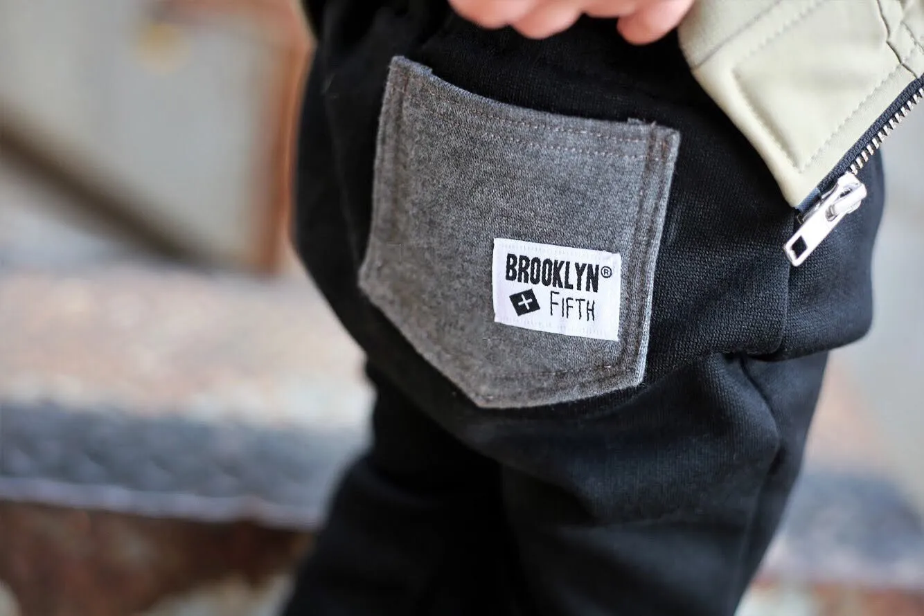 Black City Comfort Toddler Joggers