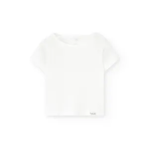 Boboli Baby Off White Pop Button T-Shirt