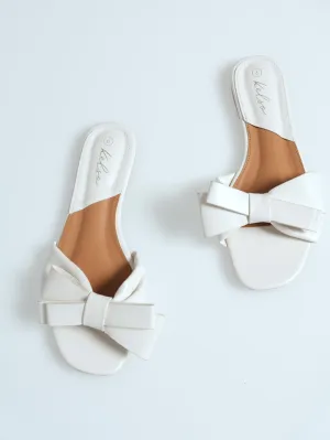 Bow Mule Sandal - Off White