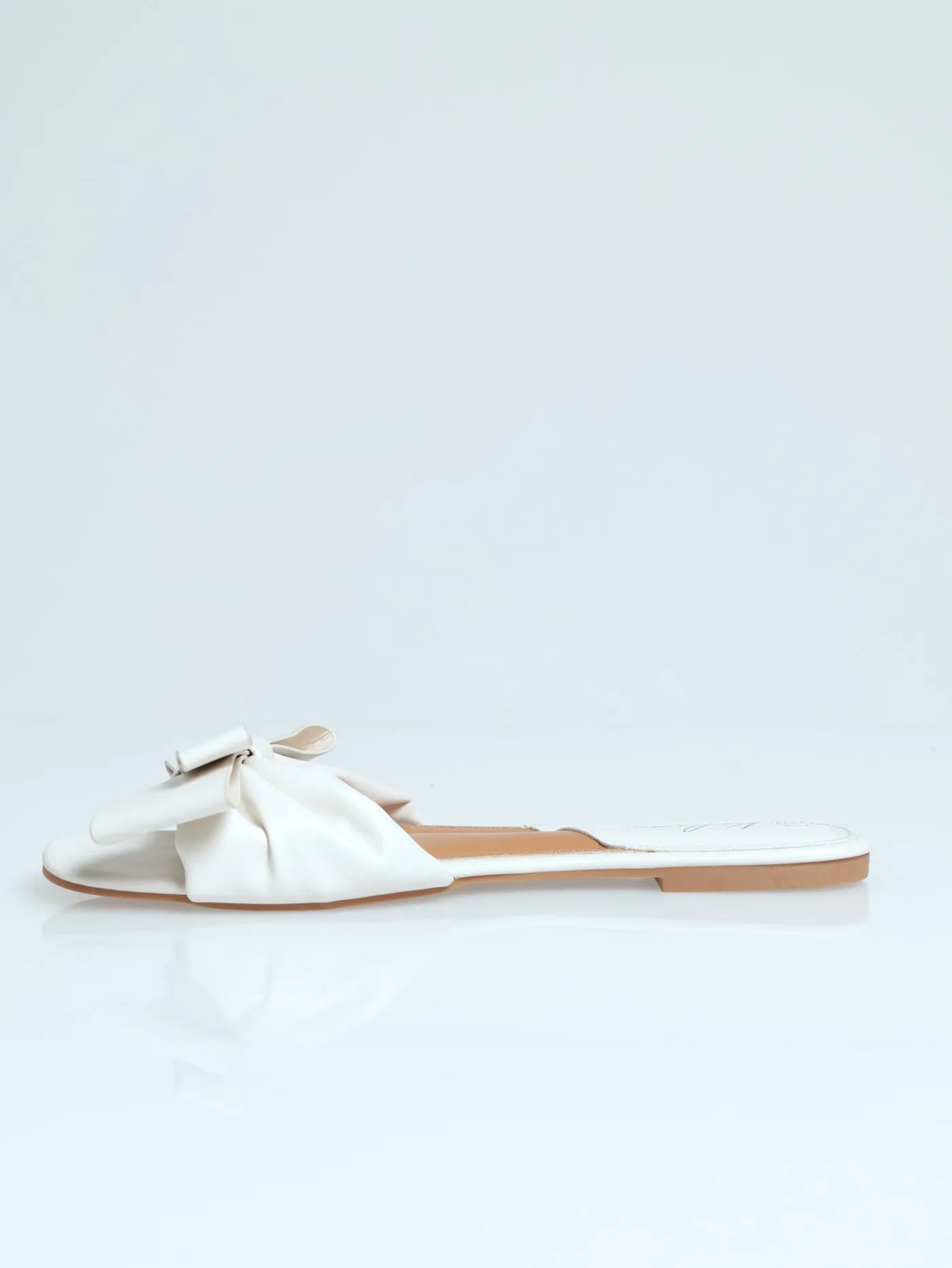 Bow Mule Sandal - Off White