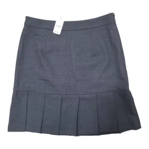 Brooks Brothers Wool Blend Pleated Mini Charcoal Gray Skirt Size 4 NWT