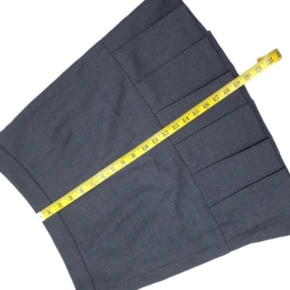 Brooks Brothers Wool Blend Pleated Mini Charcoal Gray Skirt Size 4 NWT